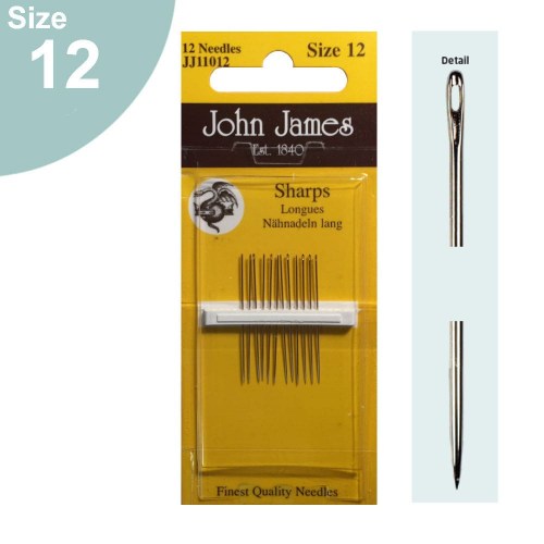 Hand Sewing Needles Sharps Size 12